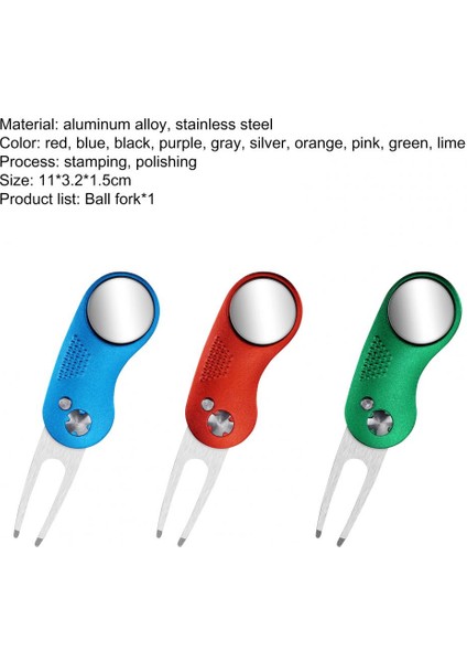 Kireç Tarzı Katlanabilir Golf Saha Çatalı Golf Yüksek Hassasiyetli Katlanır Mtch Onarım Aracı Marker Pitch Cleaner Golf Pitchfork Golf Aksesuarları (Yurt Dışından) indirimleri