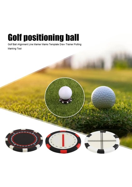 Siyah Stil Taşınabilir Açık Golf Şapka Kap Klip Marker Golf Aksesuarları Top Şapka Klipler Abs Golf Marker Top Pozisyon Aksesuarları (Yurt Dışından)