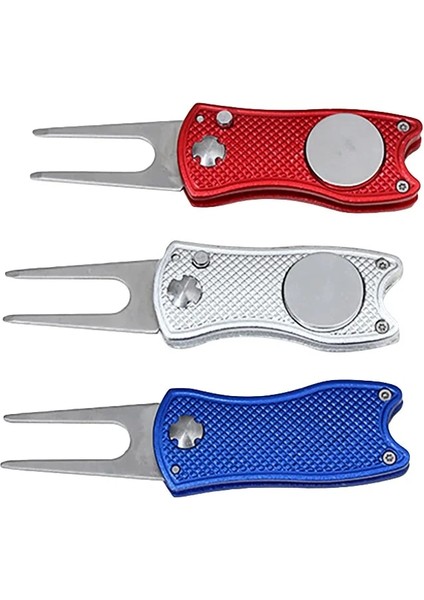 Beyaz Stil Mark Golf Topu Aracı ile Katlanabilir Golf Divot Aracı Pitch Oluk Temizleyici Golf Dirgen Golf Aksesuarları Yeşil Çatal Koyarak (Yurt Dışından) indirimleri