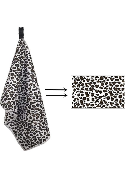 Type1 Desen Stili Clening Soft Golf Havlusu Mikrofiber Waffle Spor El Çabuk Kuruyan 14''X42'' Top Havlu Temizleme Klipsleri Kanca (Yurt Dışından)