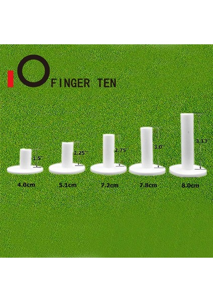 1.5in Siyah 5 Adet Tarzı Dayanıklı Golf Tees Lastik Top Tutucu Tişört Seti Sürüş Için Siyah Beyaz Golf Eğitimi Uygulama Aksesuarları (Yurt Dışından)