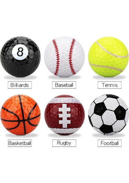 Futbol Stili 1pcs Double-Layer Cartoon Golf Practice Balls,limited Flight - Soft Golf Balls For Driving Range, Swing Practice, Home Use (Yurt Dışından)
