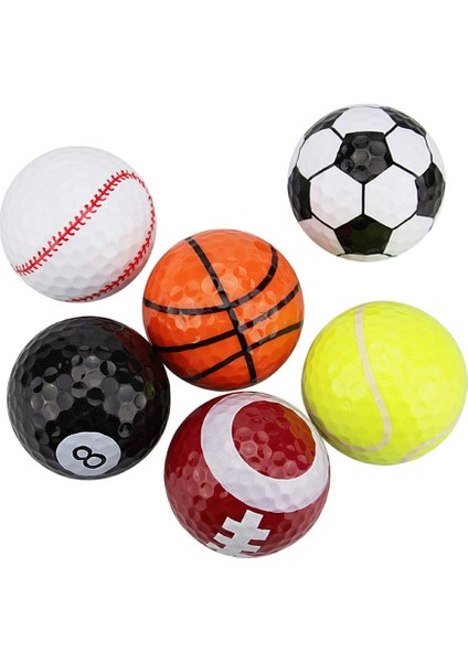Futbol Stili 1pcs Double-Layer Cartoon Golf Practice Balls,limited Flight - Soft Golf Balls For Driving Range, Swing Practice, Home Use (Yurt Dışından)