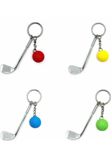 Kırmızı Stil Golf Ball Club Key Chain Lightweight Backpack Pendant Car Keychain Fashion Split Keyring Car Key Holder 골프공 (Yurt Dışından) fırsatları