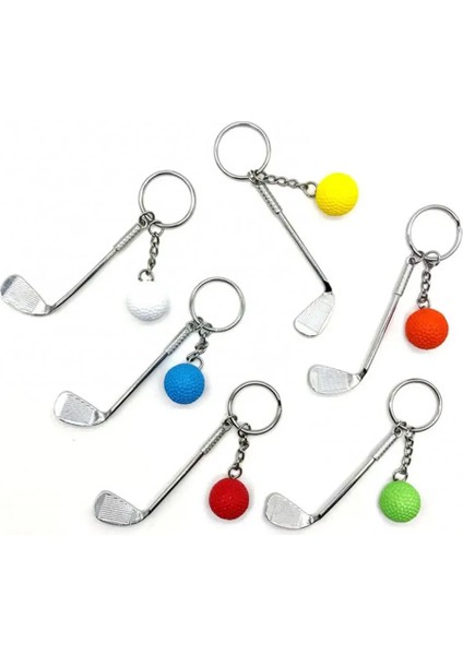 Kırmızı Stil Golf Ball Club Key Chain Lightweight Backpack Pendant Car Keychain Fashion Split Keyring Car Key Holder 골프공 (Yurt Dışından) indirimleri