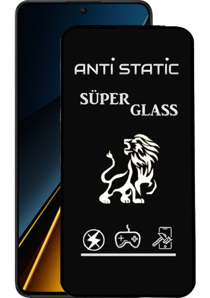 Caseworld Xiaomi Poco X6 Pro Tam Kaplayan Anti Statik Dayanıklı Süper Cam Ekran Koruyucu