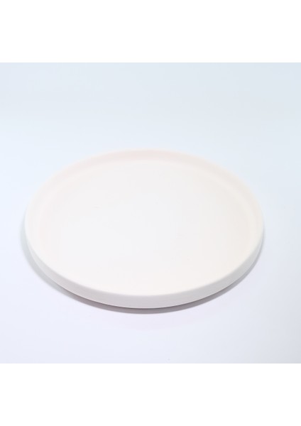 (Ham Ürün) 6 Li 11 cm Dik Kenarlı Yuvarlak Tabak Seramik Bisküvi(Ham Ürün)