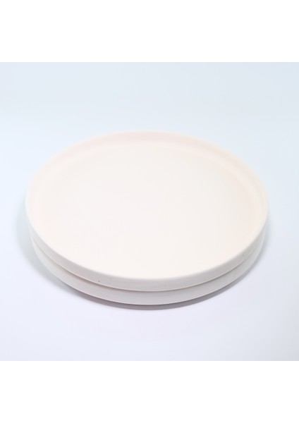 (Ham Ürün) 6 Li 11 cm Dik Kenarlı Yuvarlak Tabak Seramik Bisküvi(Ham Ürün)