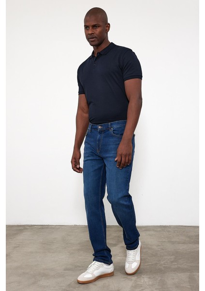 Erkek Kalimnos Tint Dark Blue Comfort Fit Jean Pantolon