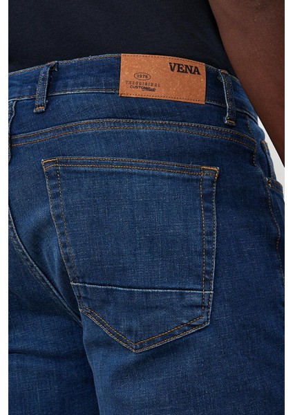 Erkek Kalimnos Tint Dark Blue Comfort Fit Jean Pantolon fırsatları