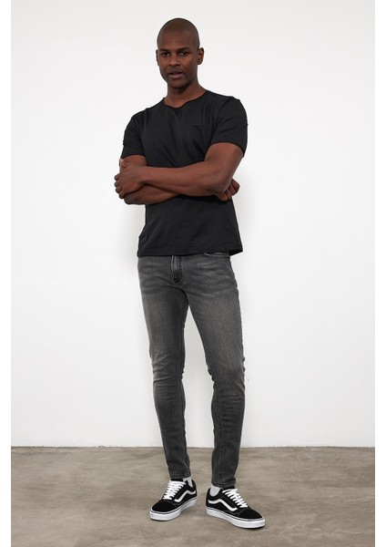Erkek Teos Antrasit Skinny Jean Pantolon