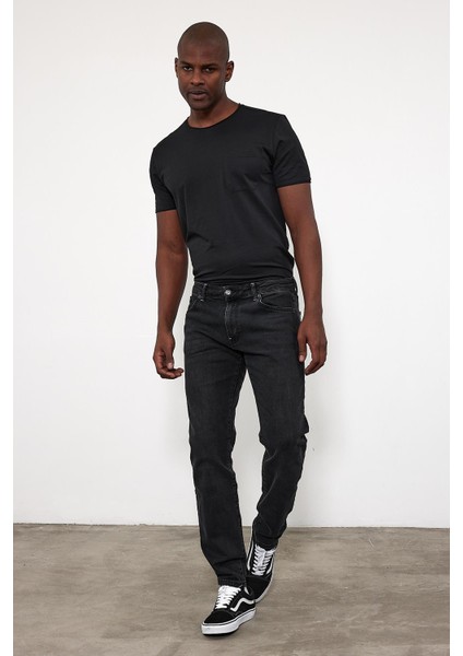 Erkek Smith Black Tapered Fit Jean Pantolon