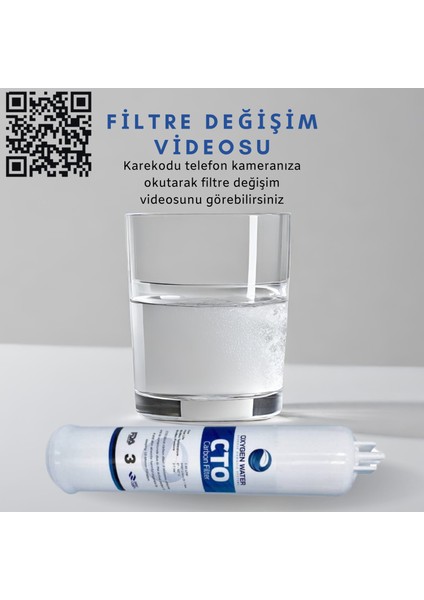 Oxygen Water 15 Aşamalı 7'li Alkali Mineral ve Detoks Filtreli Yedek Filtre Seti