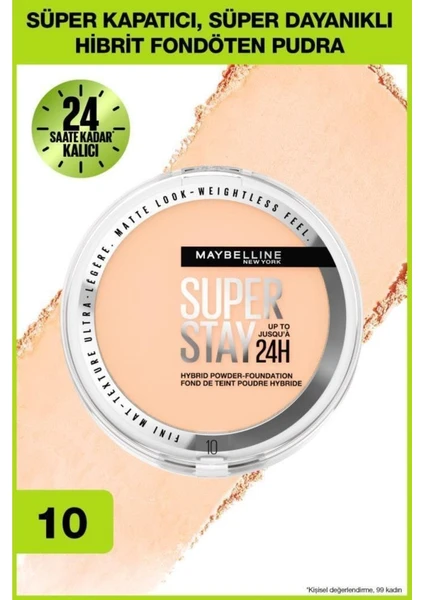 Maybelline New York Superstay Hibrit Pudra-Fondöten 10