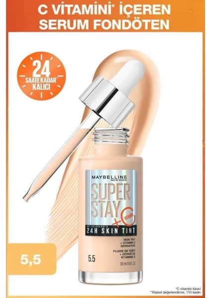 Maybelline New York Super Stay Skin Tint Fondöten - 05.5