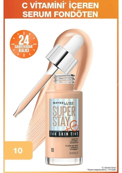 Maybelline New York Super Stay Skin Tint Fondöten - 10