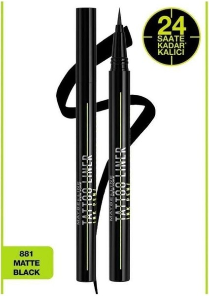 Maybelline New York Tattoo Liner Ink Pen - Matte Black Siyah