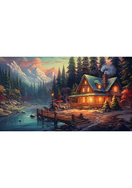 Kış Manzara 30X40 Kanvas Tablo fiyatları