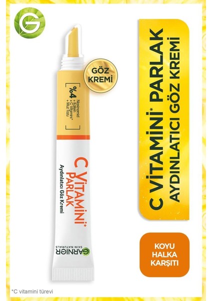 C Vitamini Parlak Aydınlatıcı Göz Kremi 15Ml