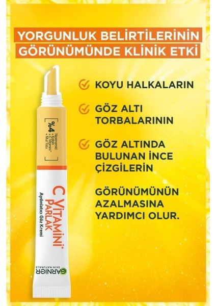 C Vitamini Parlak Aydınlatıcı Göz Kremi 15Ml