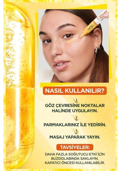 C Vitamini Parlak Aydınlatıcı Göz Kremi 15Ml