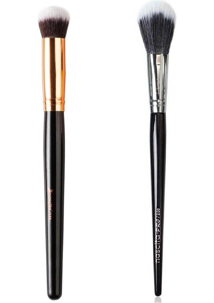 Profesyonel Oval Yapılı Kapatıcı Fırça+Pudra Fırçası 258 Set