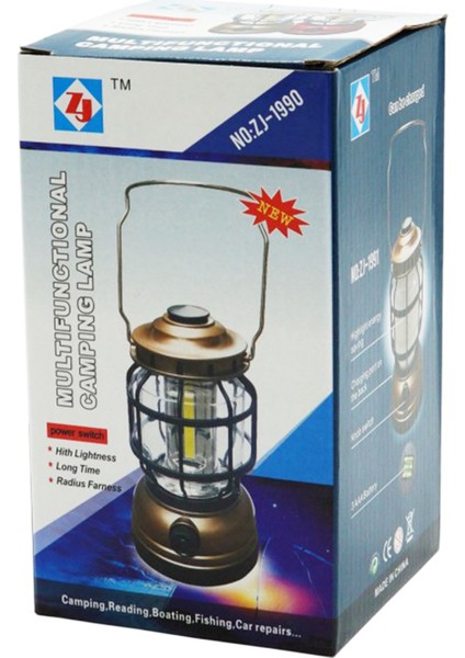 Powermaster ZJ-1990 Cok Fonksiyonlu Pilli Kamp Lambası (Lisinya)