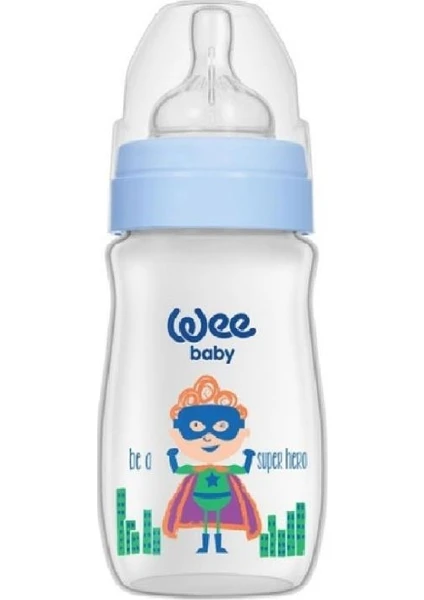 Wee Baby Klasik Plus Geniş Ağızlı Pp 136 Biberon 250 ml Mavi