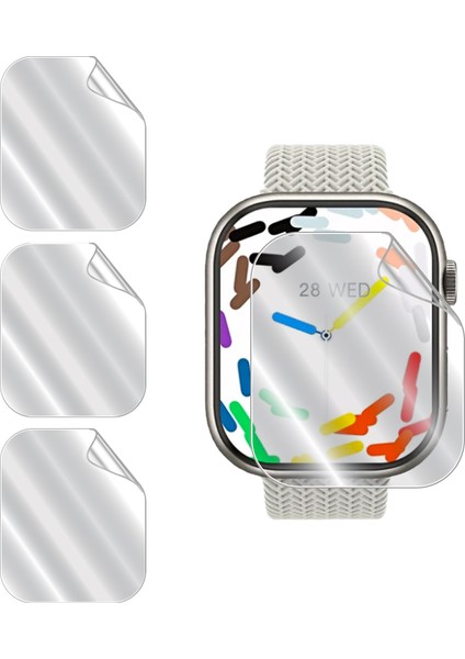 Watch 9 Hk 9 Pro Plus ile Uyumlu Ipg Hydrogel Ekran Koruyucu (4 Adet)