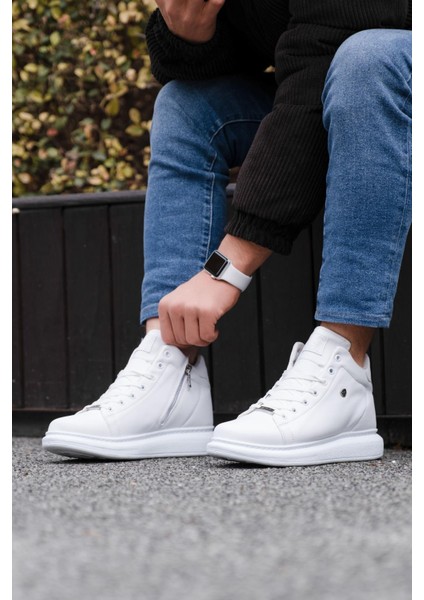 061 Beyaz Renk Beyaz Tabanlı Erkek Günlük Ayakkabı fiyatları