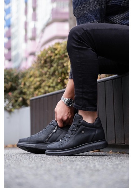 061 Siyah Renk Siyah Tabanlı Erkek Günlük Ayakkabı fiyatları