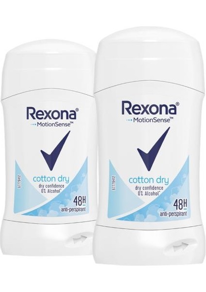 Motion Sense Kadın Stick Deodorant Cotton Dry 48 Saat Koruma 40 g X 2 Adet