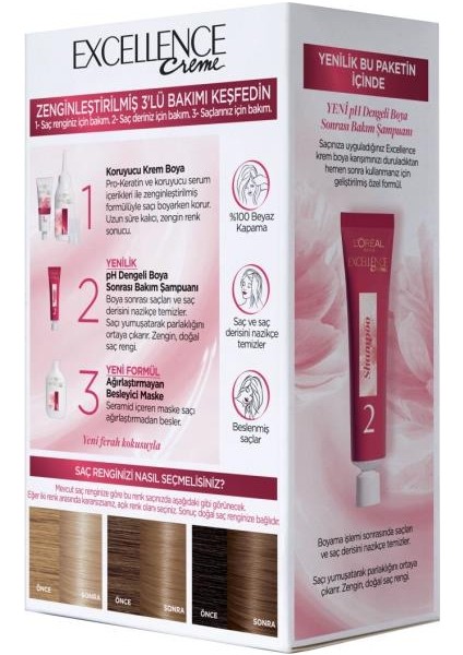 Excellence Creme Saç Boyası 9.1 Sarı Küllü