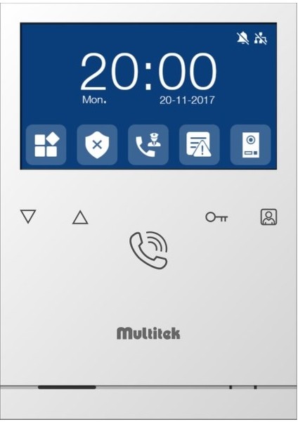 Ip Interkom Linux Lım-43 Kolay Kullanımlı 4.3" Ekran Daire Monitörü Beyaz Kasa 9g 06 05 0001