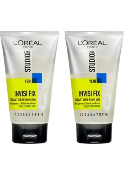 L'Oréal Paris Loreal Paris 24 Saat Tutucu Güçlü Saç Jölesi - Studio Line Invisi Fix 150 Ml No: 6 X2 Adet