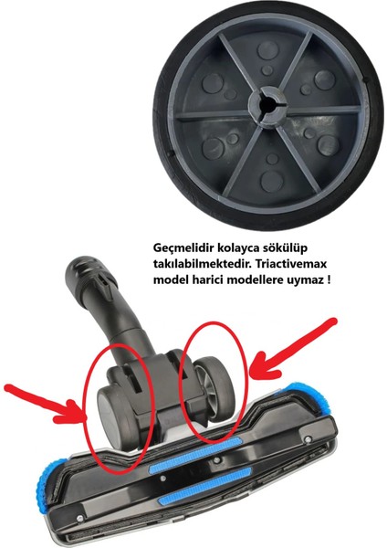 Philips Fc 9929 Marathon Ultimate Triactive Uyumlu Emici Başlık tekeri (2 Adet) modelleri