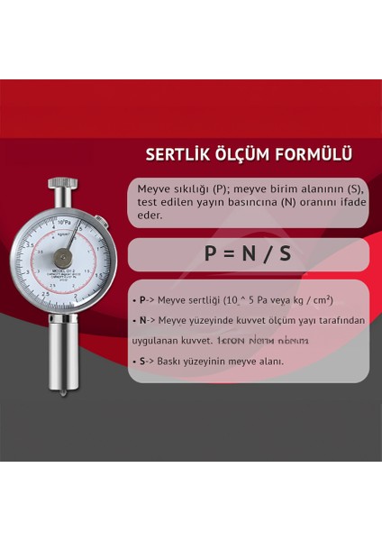 Gy-2 Meyve Sertliği Ölçer Penetrometre