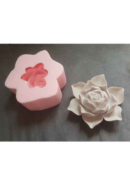 16CM 3 Boyutlu Büyük Gül Çiçek Silikon Kalıp K-1002, Kokulu Taş Sabun Alçı Mum Kalıbı indirimleri