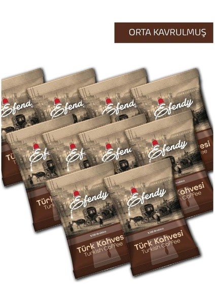 Efendy Orta Kavrulmuş Kahve 100gr X10 Paket