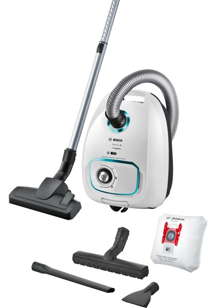 ZH-BGBS4HYG1 Serie 4 Toz Torbalı Süpürge Prohygienic Beyaz