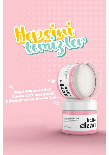 Hello Clean Yağ Bazlı Temizleyici Balm Squalane & Bısabolol Kuru-Hassas Cilt 100 Ml X 2 ADET