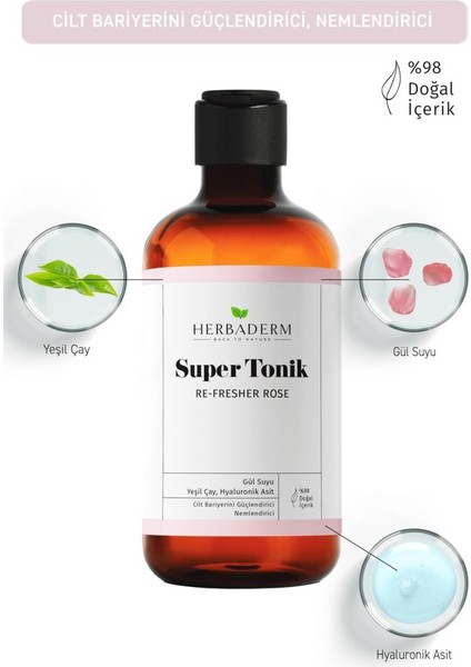 Re-fresher Rose Bariyer Güçlendirici Super Tonik %98 Doğal Içerik 150 ml