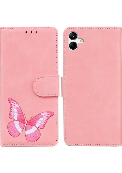 Samsung Galaxy A04E Renk Baskılı Flip Folio Kapak Kelebek Kart (Yurt Dışından)