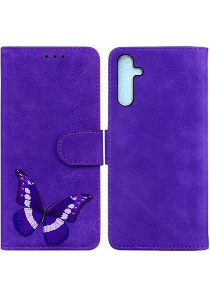 Samsung Galaxy A24 4g Kelebek Renk Baskılı Kart Yuvaları Için Kılıf Çevirin (Yurt Dışından)