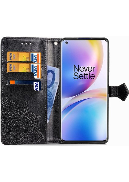 Oneplus 8 Için Kılıf Pro Darbeye Deri Kılıf Zarif Desen Basit (Yurt Dışından)