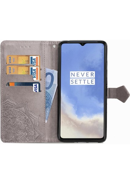 YH Mall Oneplus 7t Için Kılıf Zarif Desen Kapak Kapak Darbeye Deri Kılıf (Yurt Dışından)