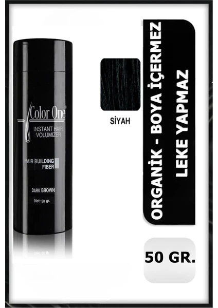 Color One Siyah Saç Tozu Topik 50 gr