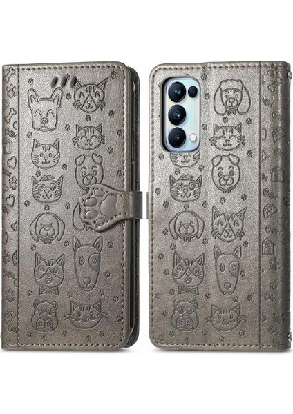 Oppo Case 5 Pro Karikatür Hayvanlar Için Kılıf Kapak Çevirin Darbeye Deri (Yurt Dışından)