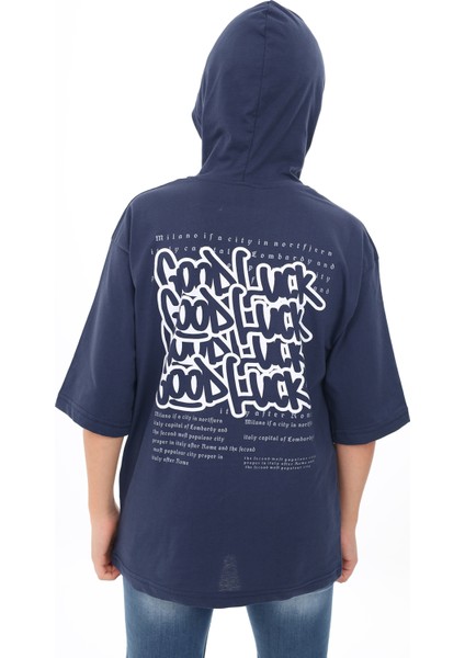 Erkek Çocuk Kapüşonlu Kanguru Cepli T-Shirt 9-14 Yaş LX7072 fiyatları