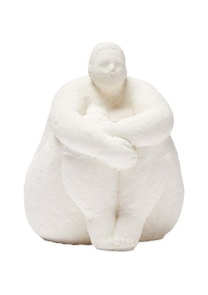 Atelier Orange 2'li Iskandinav Alle Fat Lady Dekoratif Beton Heykel Biblo